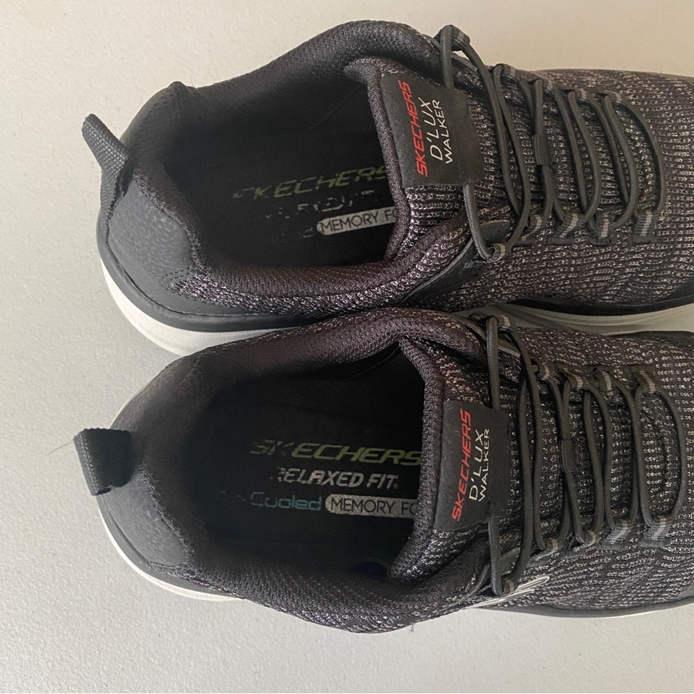Skechers Black and White Athletic Sneakers - Picture 6 of 9